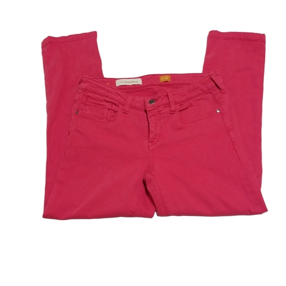 Anthropologie Pilcro And The Letterpress Red Mid Rise Skinny Jeans Sz 28 - Picture 8 of 8